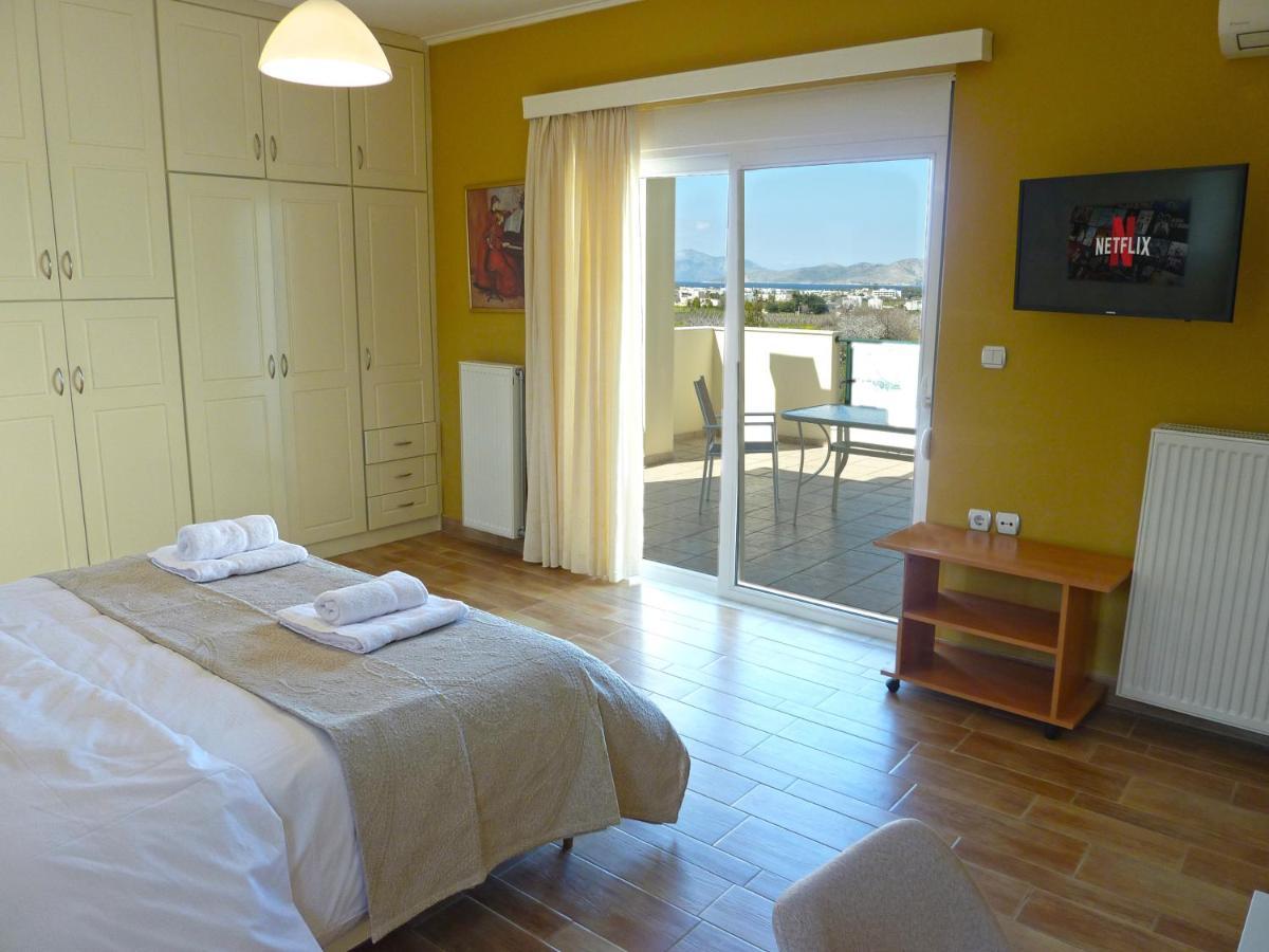 Panoramic Sea View Villa 4 Min To Beach Tigkaki  Bagian luar foto