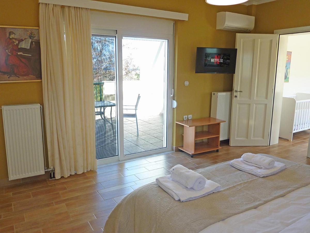 Panoramic Sea View Villa 4 Min To Beach Tigkaki  Bagian luar foto