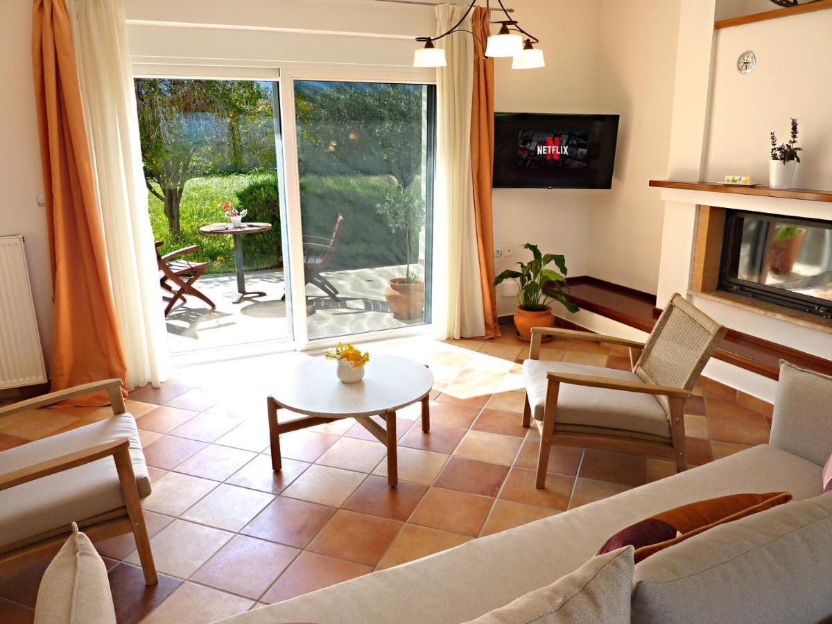 Panoramic Sea View Villa 4 Min To Beach Tigkaki  Bagian luar foto